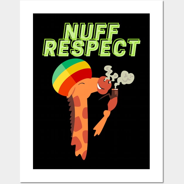 Nuff' respect giraffe Wall Art by Psychodelic Goat